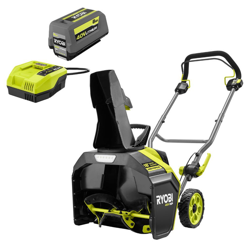 Ryobi 40V HP brushless 18-inch single-stage snow blower